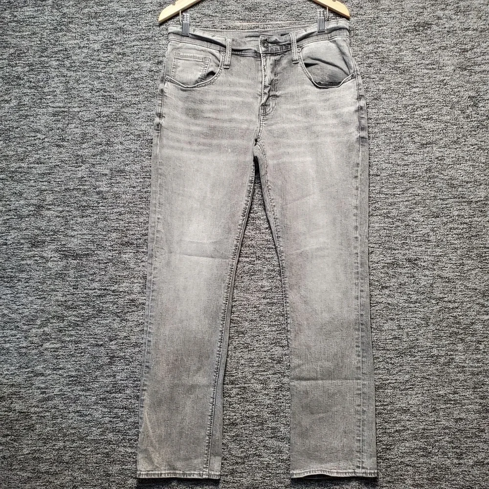 BKE Jake Straight Jeans Mens 32x32 Gray Denim Stretch Casual Essential